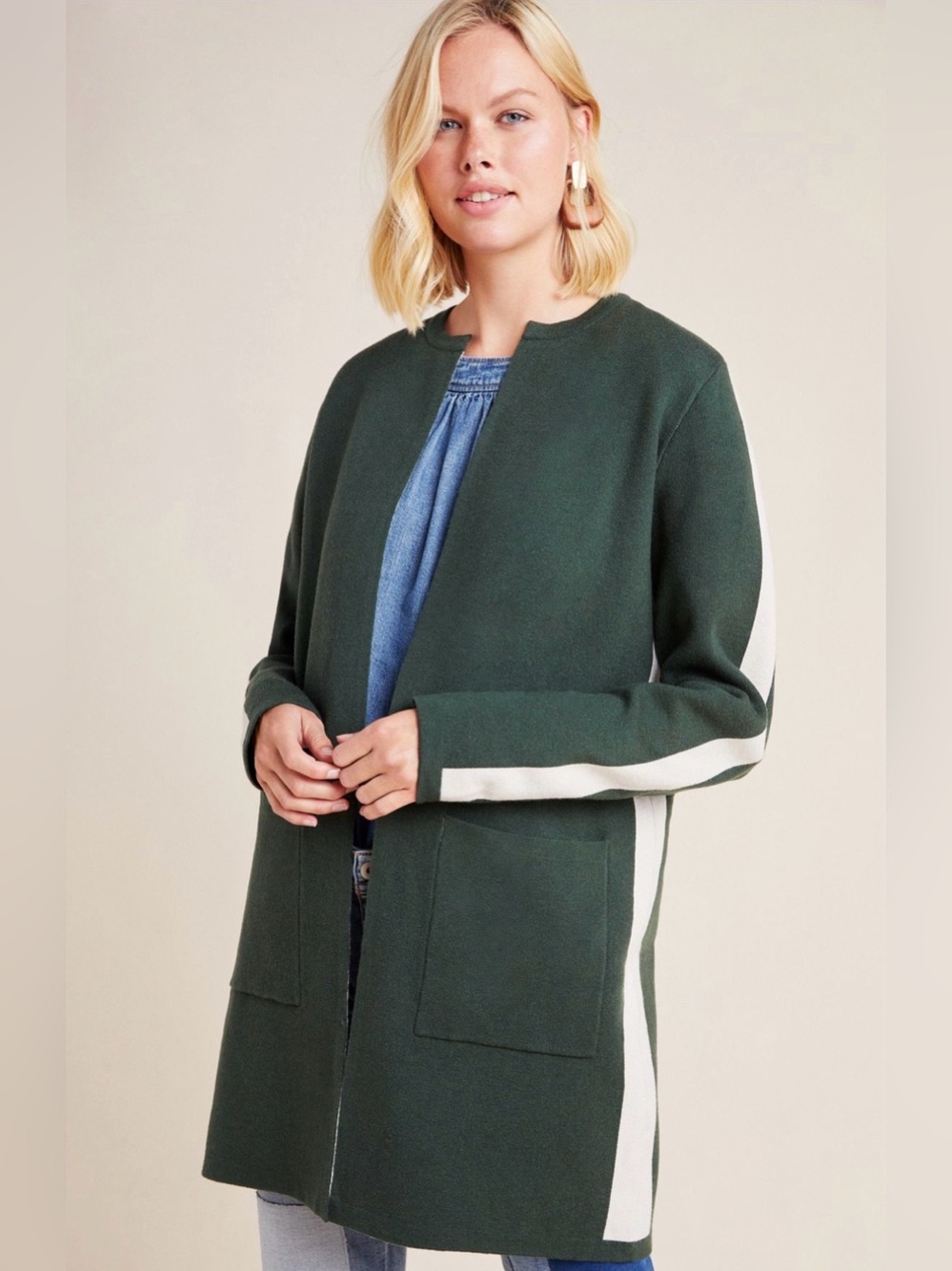 Anthropologie NVLT Andrea Jersey Knit Sweater Coat